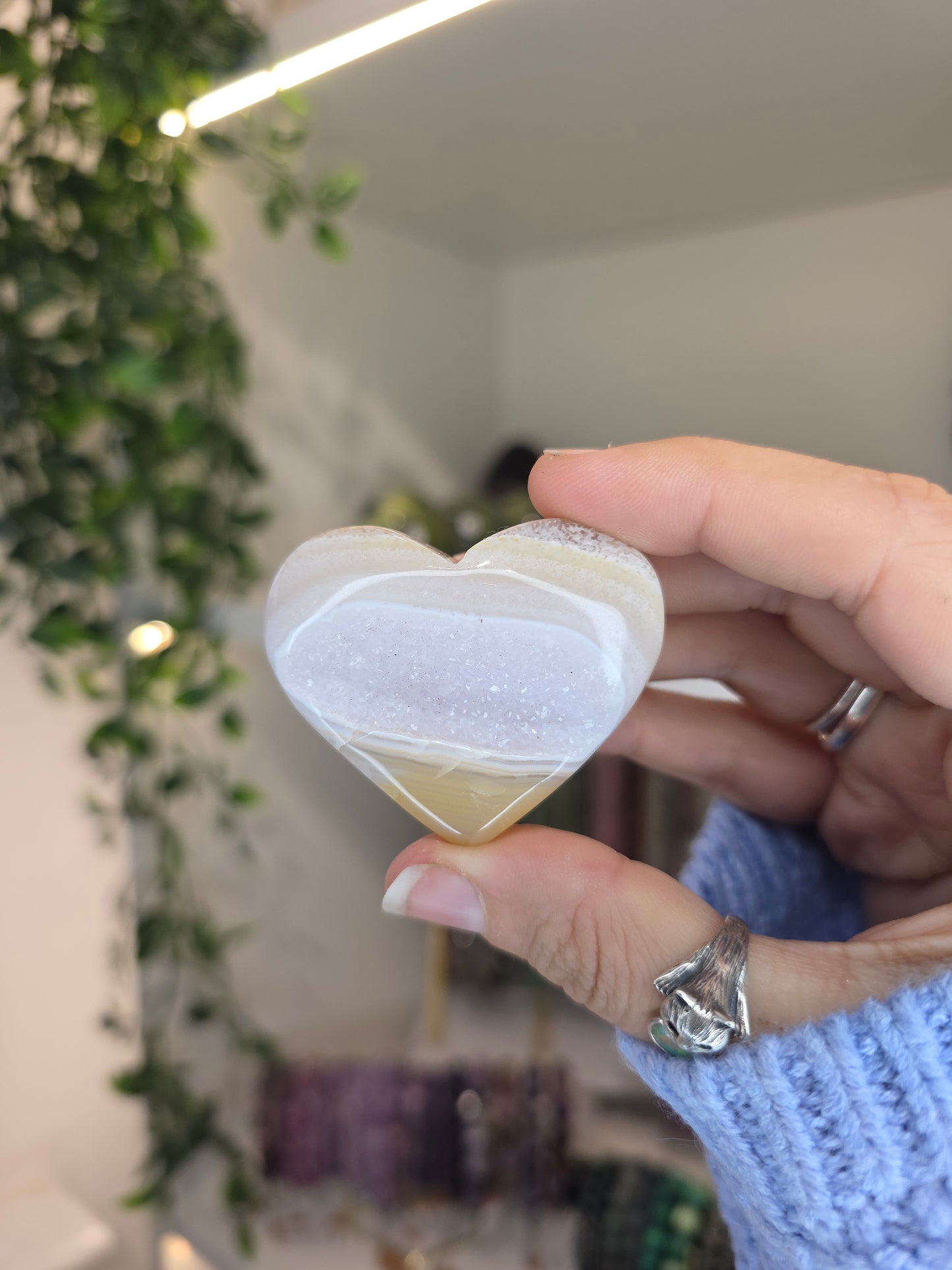 Brazilian Druzy Agate Hearts