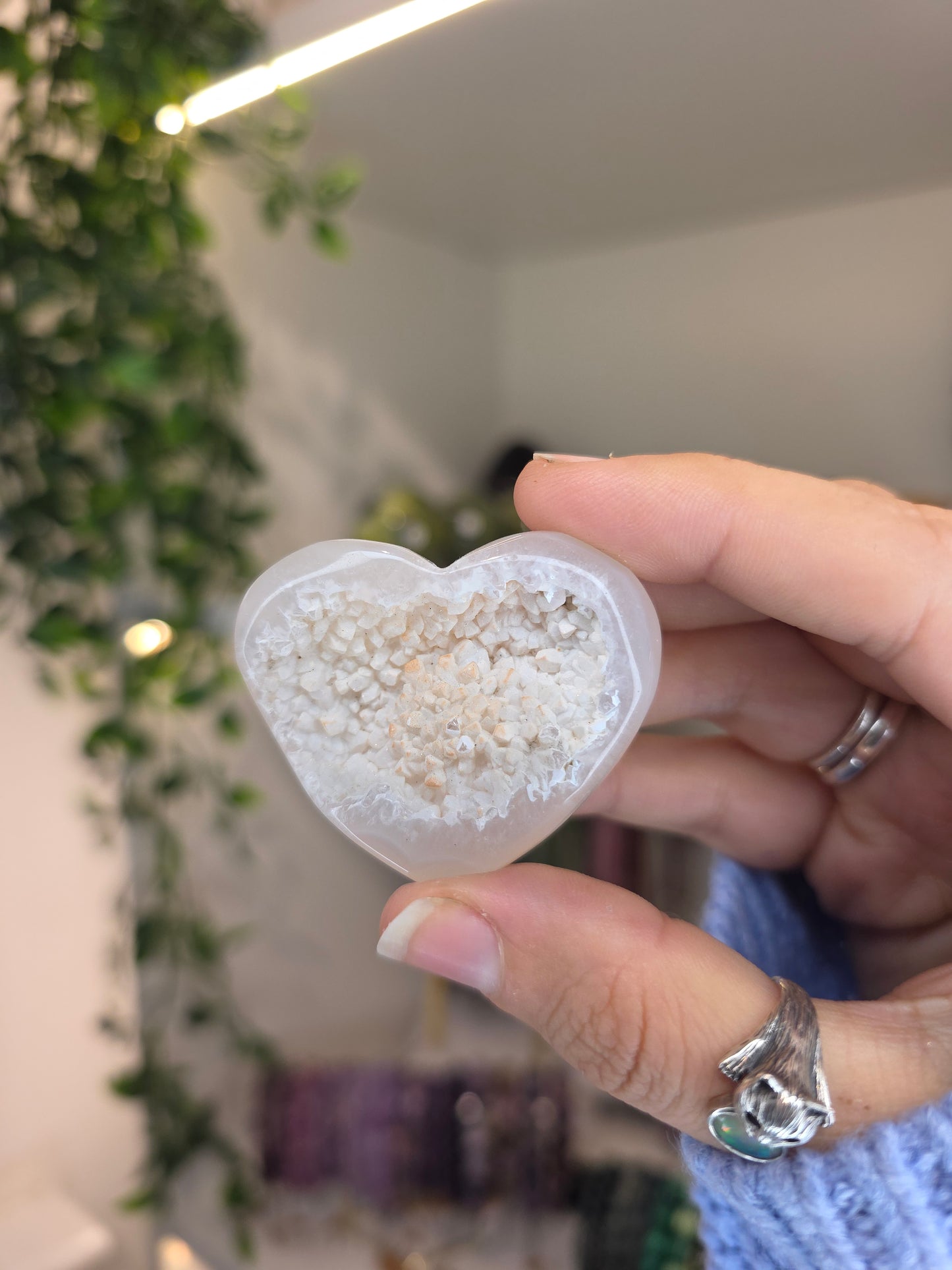 Brazilian Druzy Agate Hearts