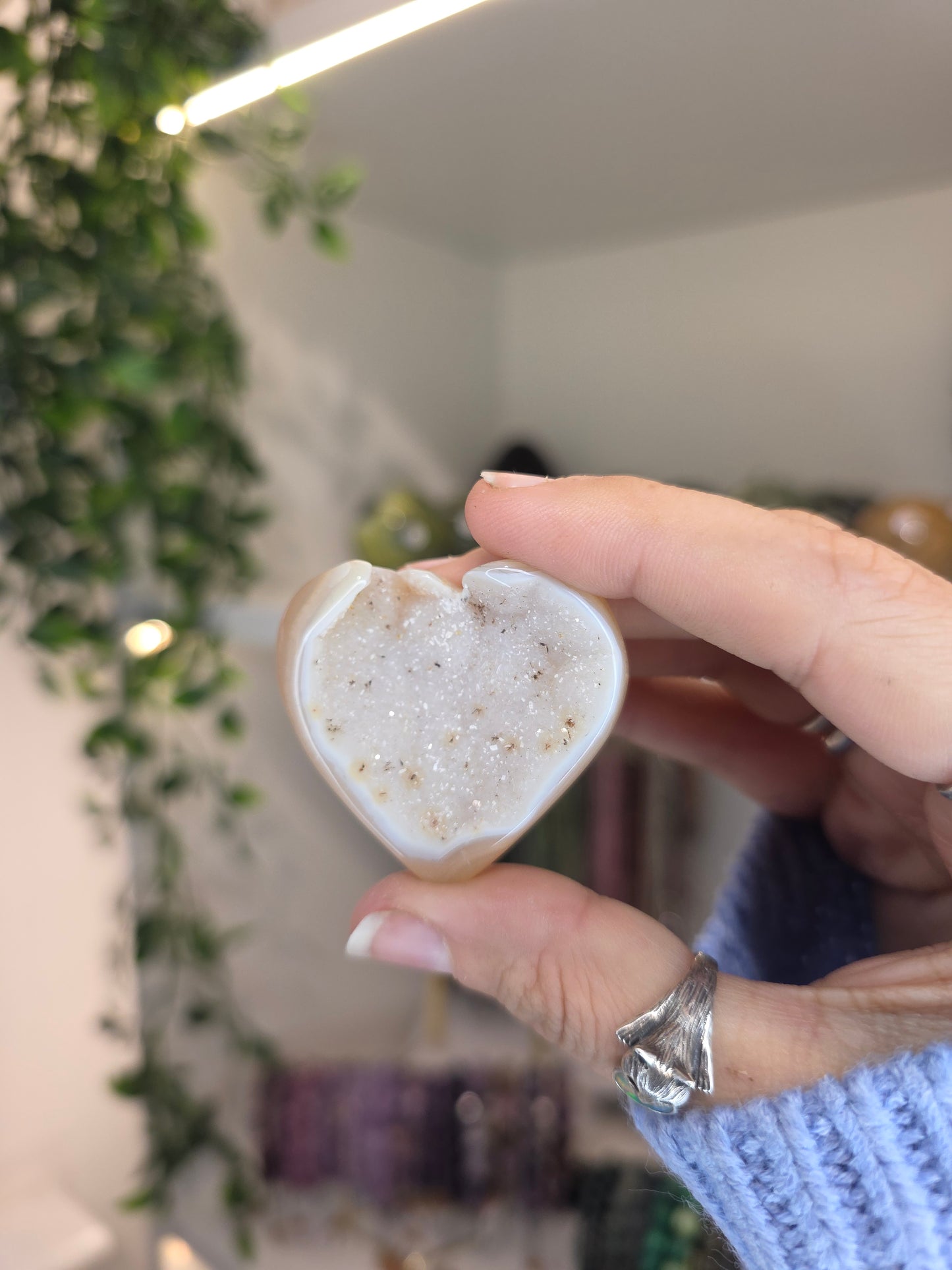 Brazilian Druzy Agate Hearts