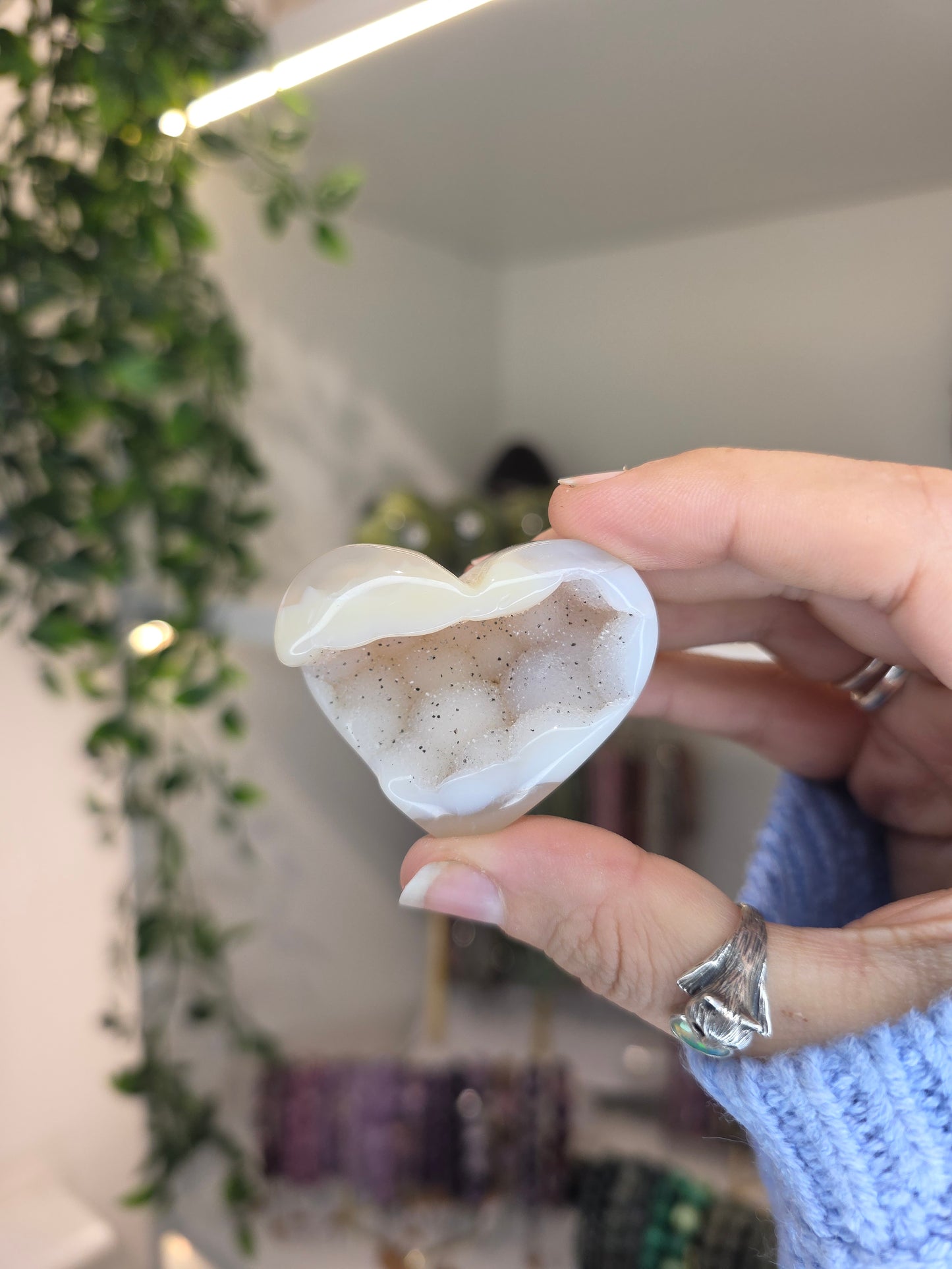 Brazilian Druzy Agate Hearts