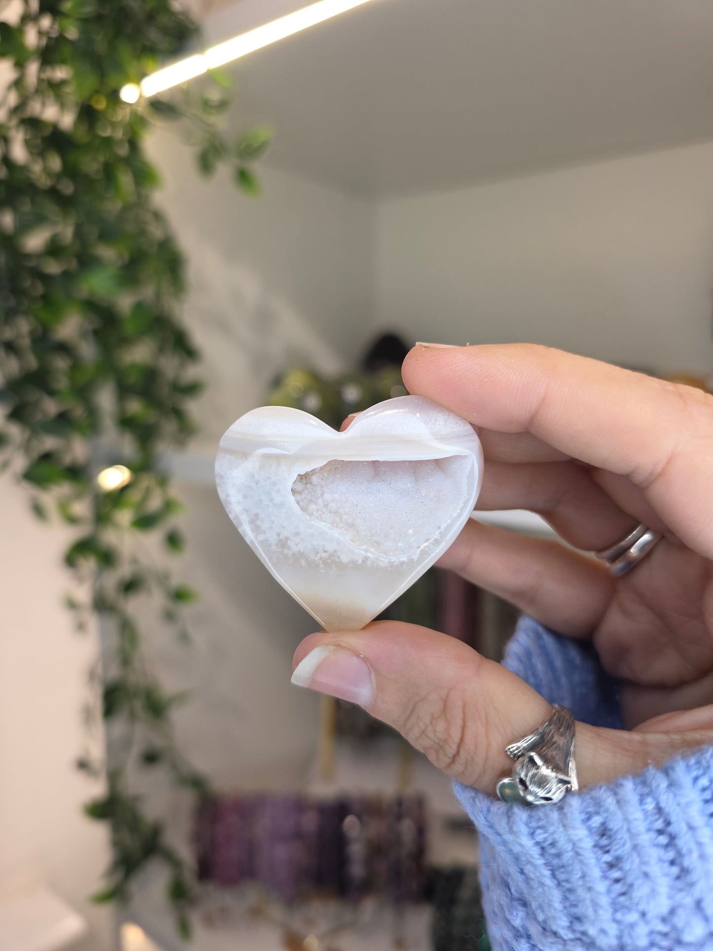 Brazilian Druzy Agate Hearts