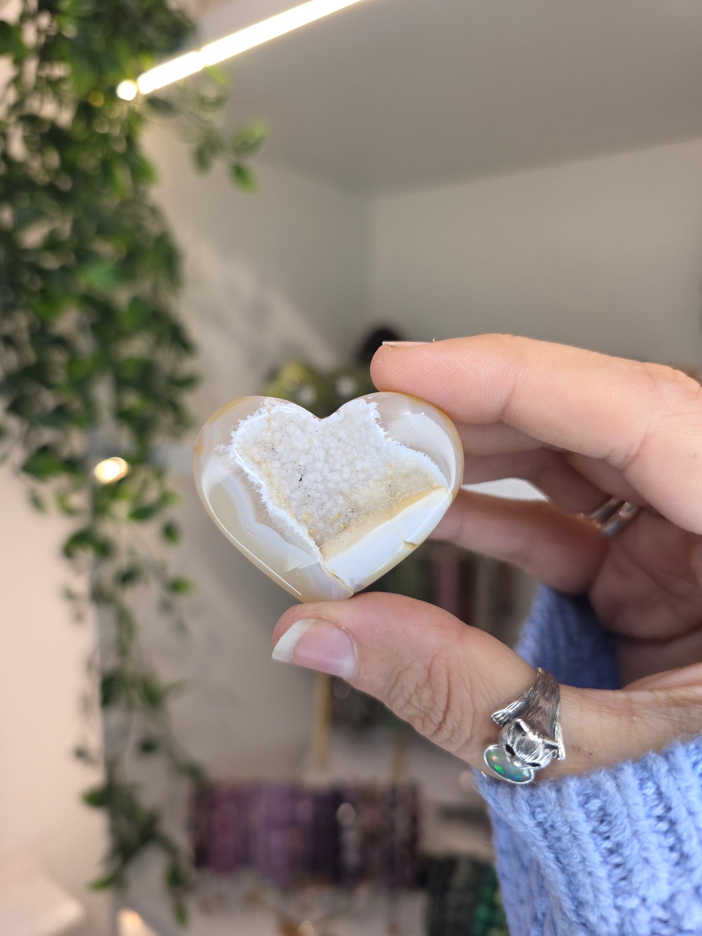 Brazilian Druzy Agate Hearts