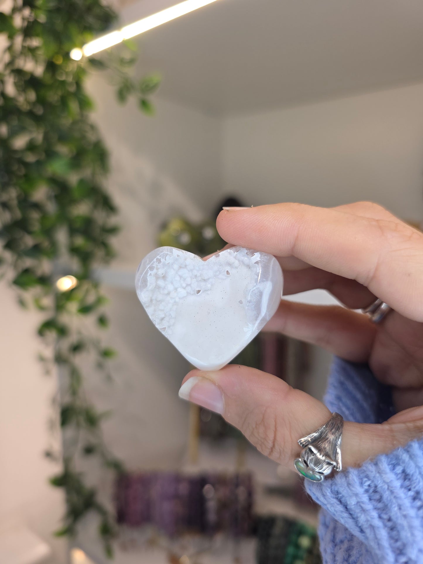 Brazilian Druzy Agate Hearts