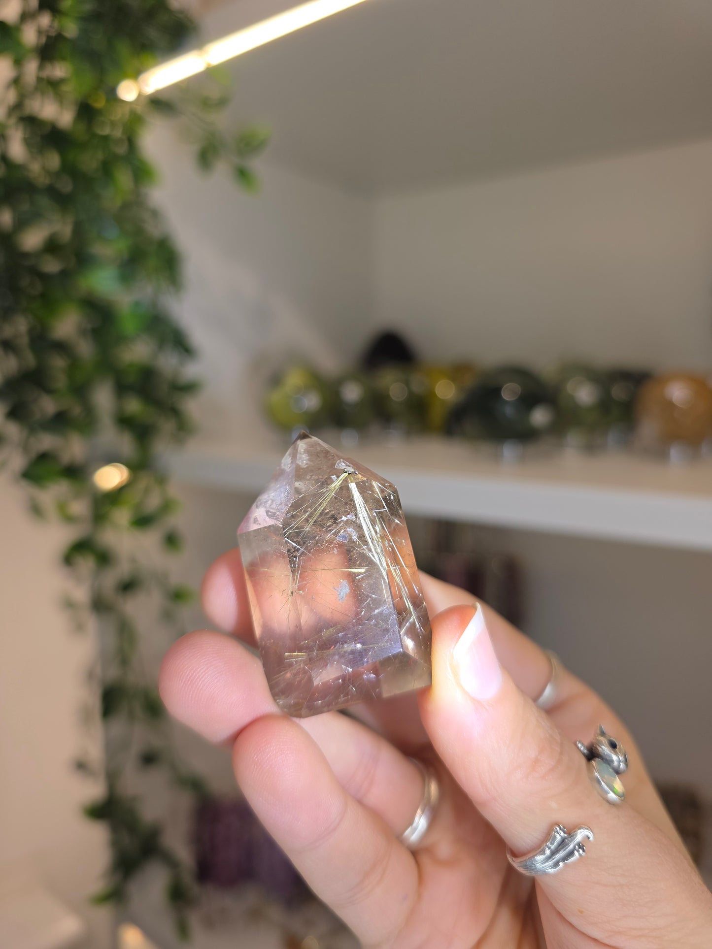 Golden Rutilated Smokey Quartz Tower C