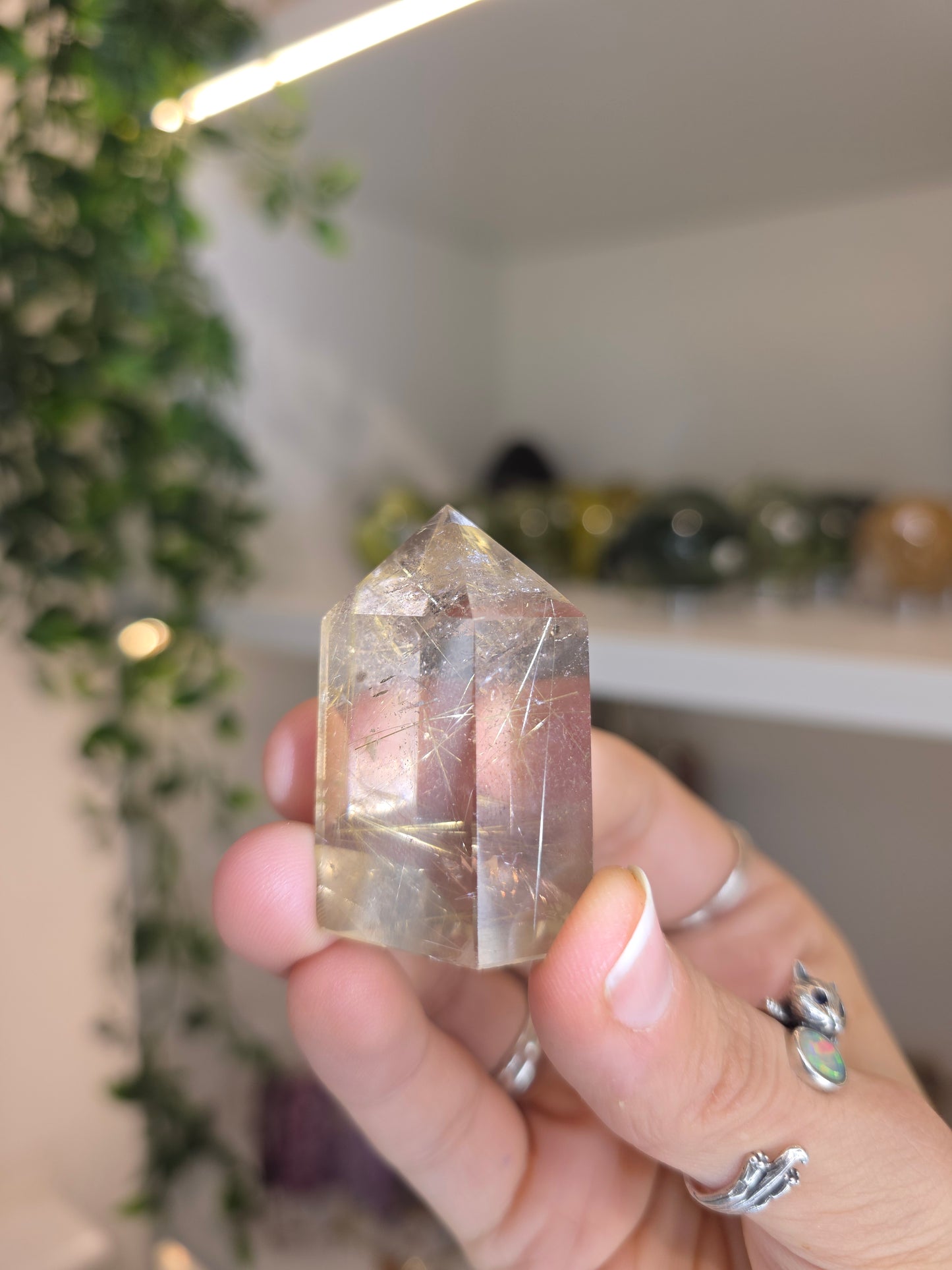 Golden Rutilated Smokey Quartz Tower C