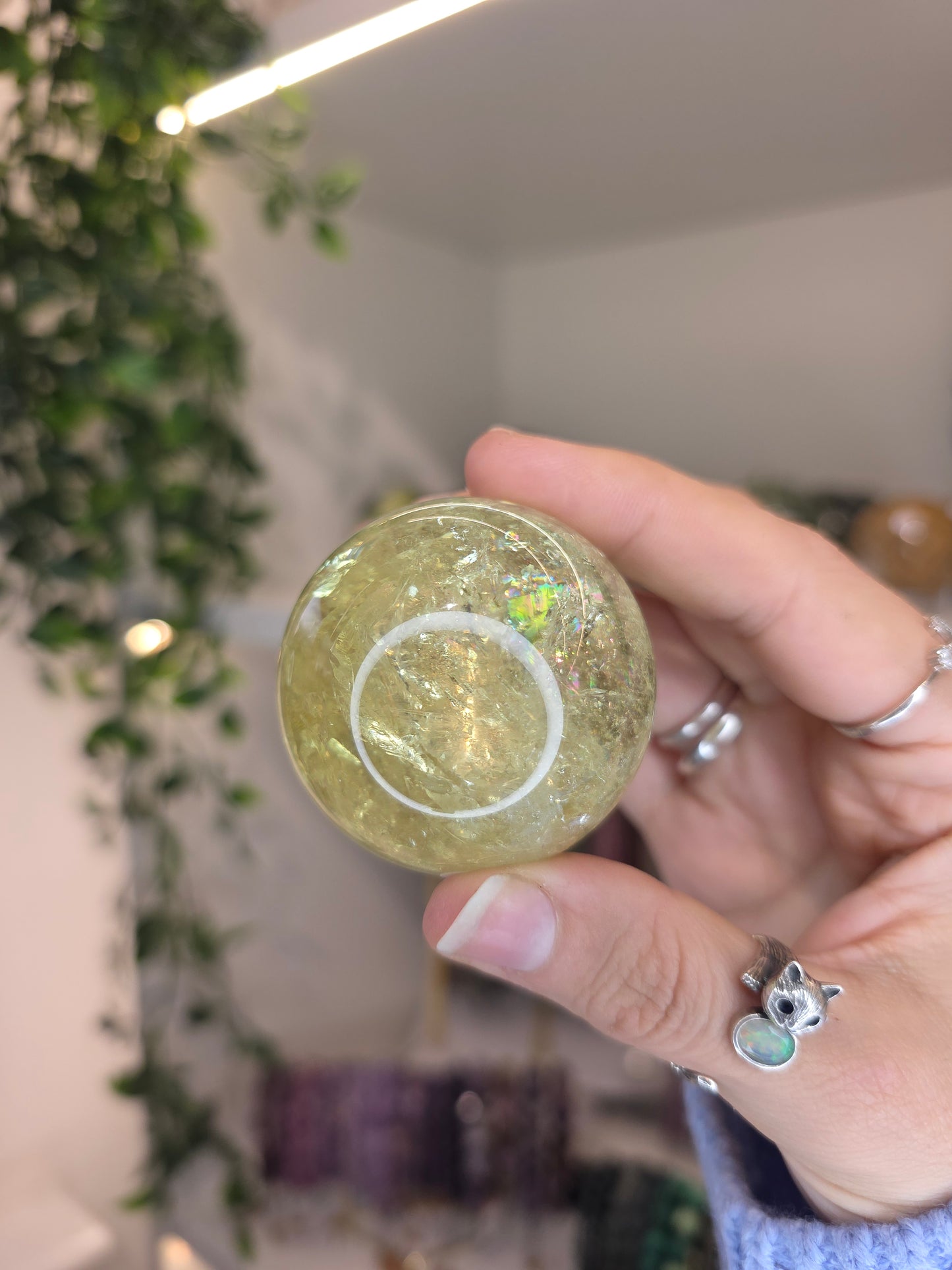Heat Treated Citrine Sphere