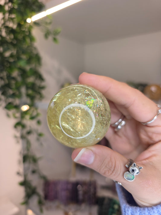 Heat Treated Citrine Sphere