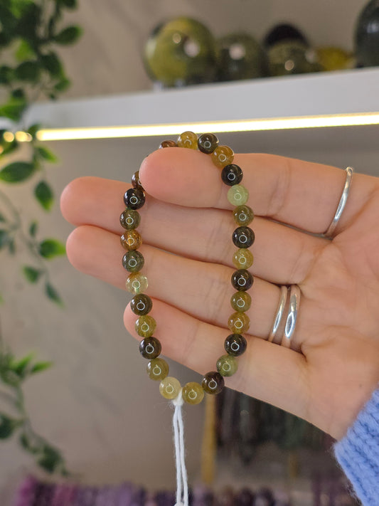 Green Garnet Bracelet 6mm