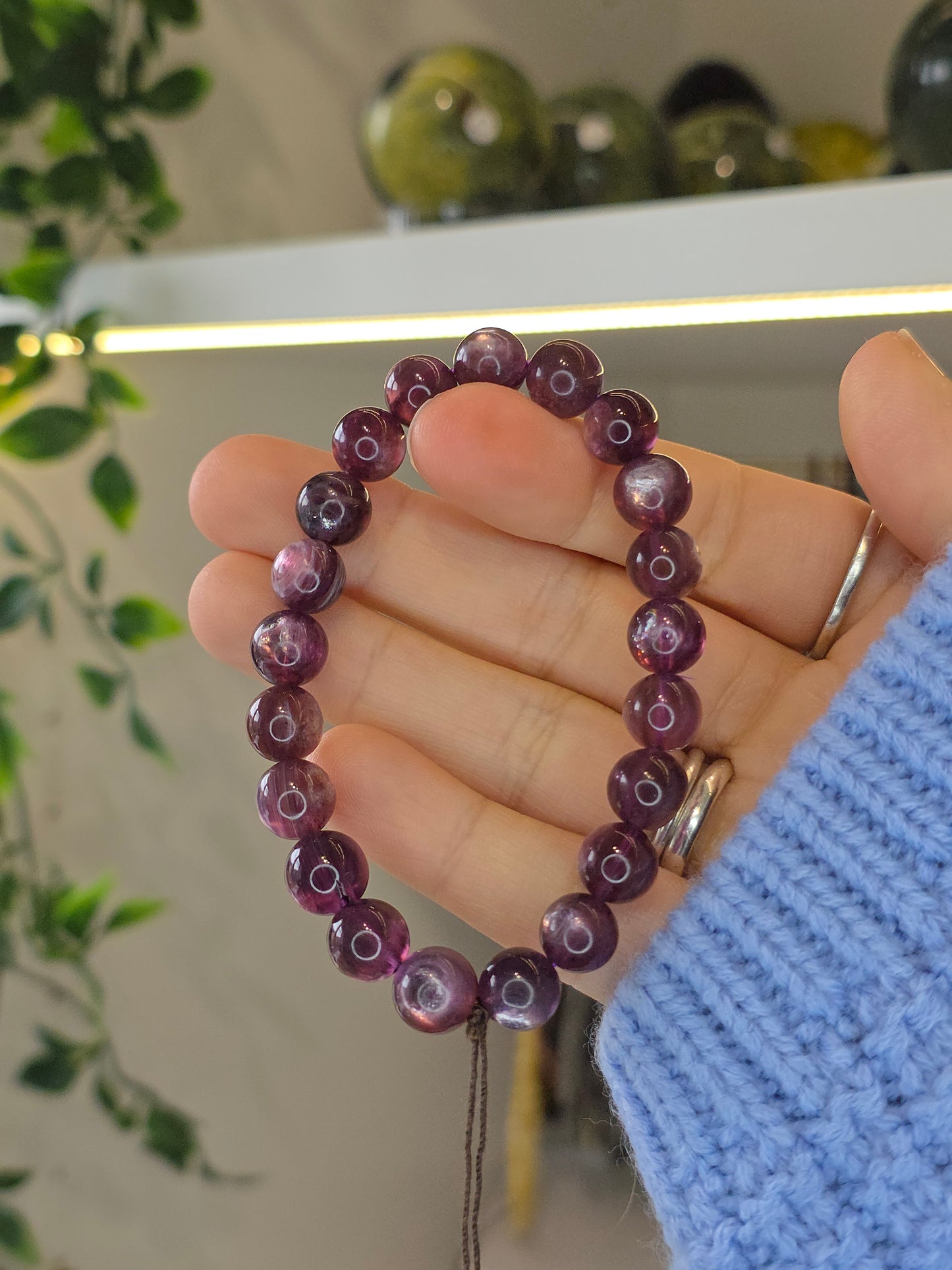 Purple Mica Bracelet 9mm