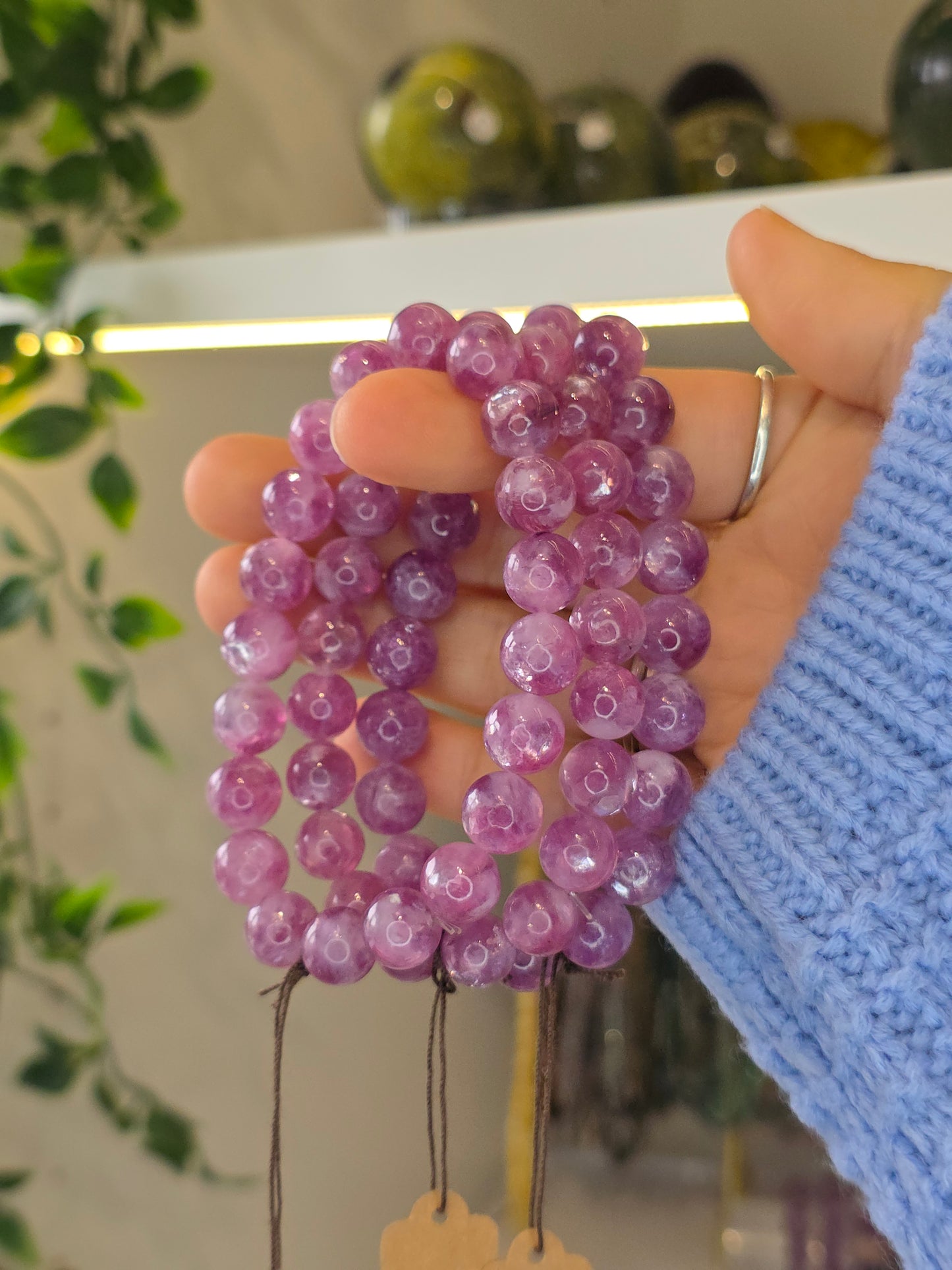 Lepidolite Bracelet With Mica 10mm