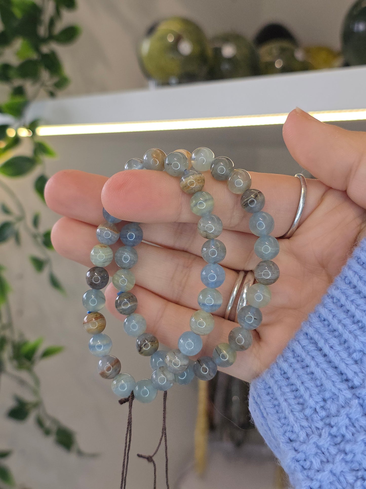 Blue Onyx Bracelet 7.5mm