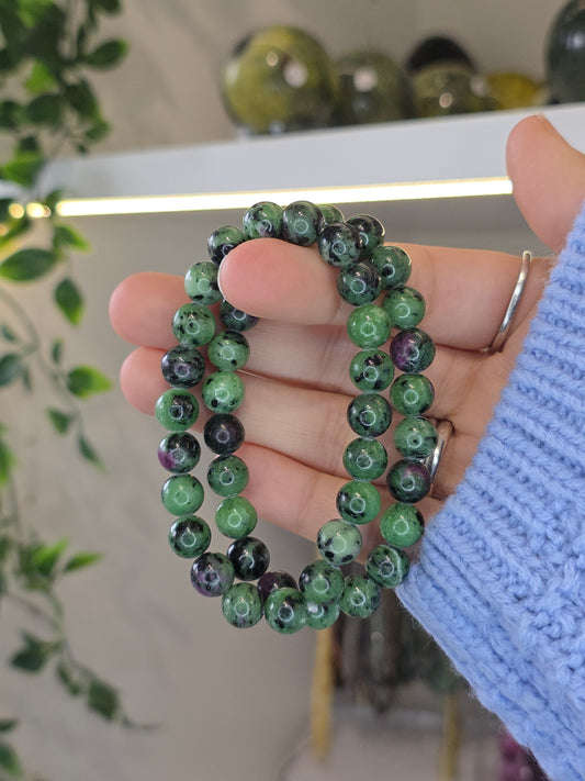 Ruby Zoisite Bracelet 8.5mm