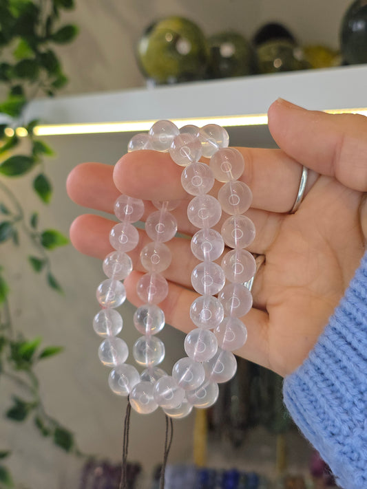 HQ Mozambique Rose Quartz Bracelet 10.5mm