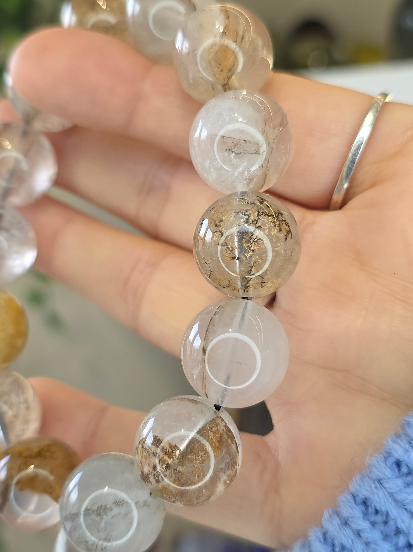 High Quality Dendritic Agate Bracelet 16mm