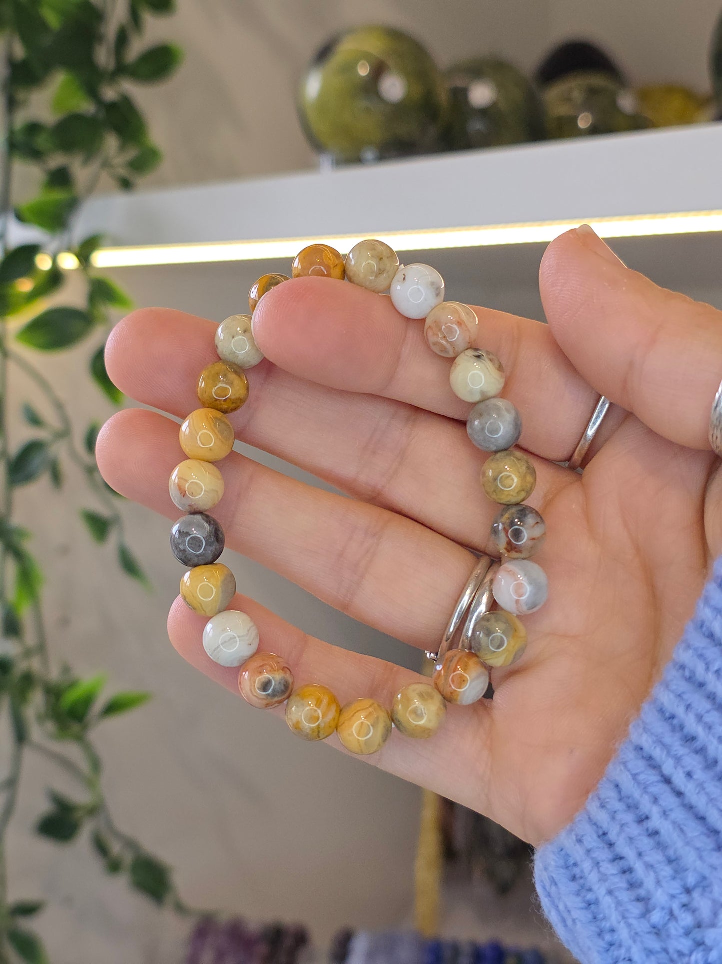 Crazy Lace Agate Bracelet 8mm
