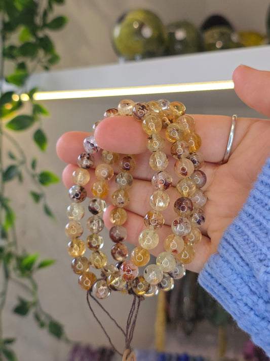 Citrine Fire Quartz Bracelet 8mm