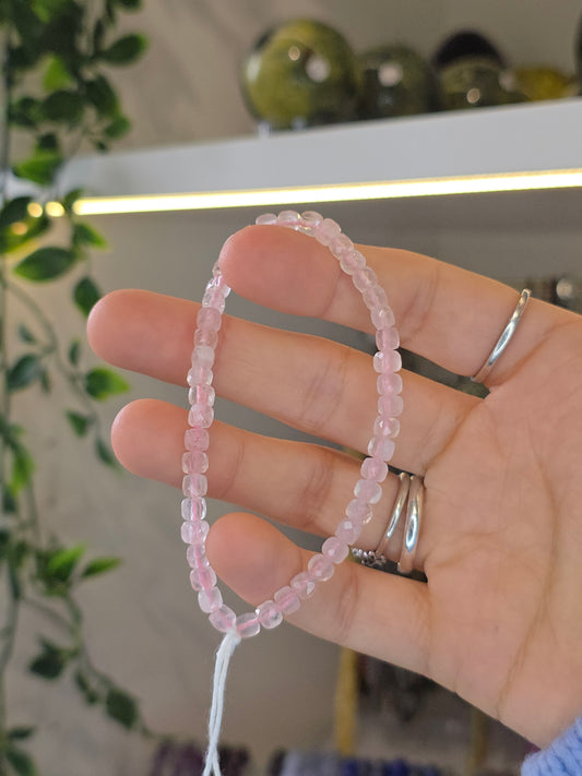 Facetted Rose Quartz Bracelets 5mm