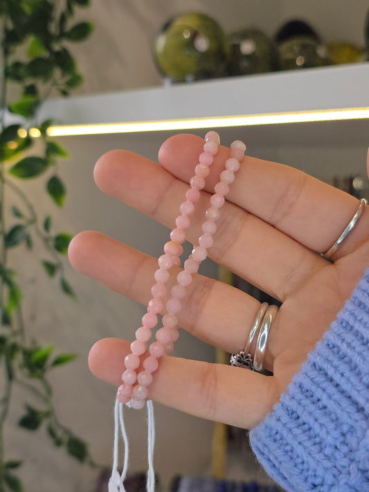 Facetted Pink Opal Bracelets 4mm
