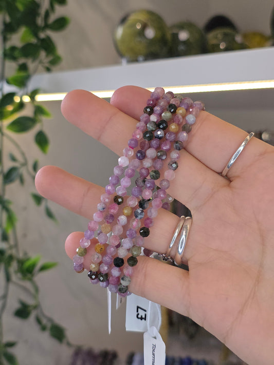 Facetted Tourmaline Bracelets 4mm