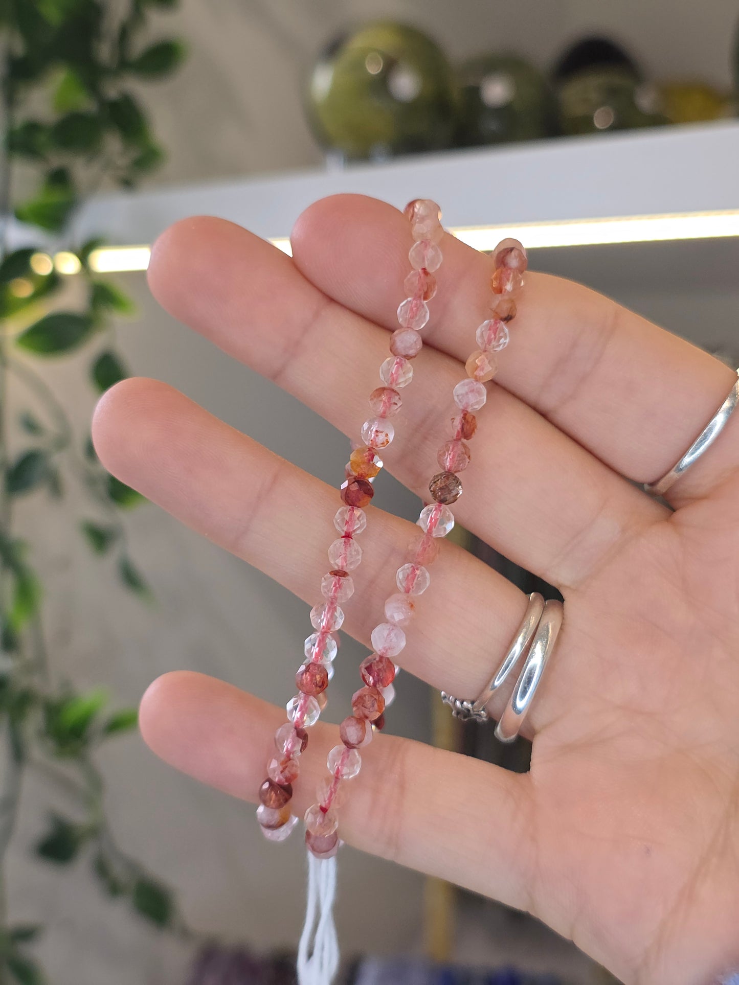 Facetted Fire Quartz Bracelets 4mm