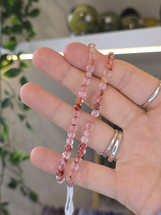 Facetted Fire Quartz Bracelets 4mm