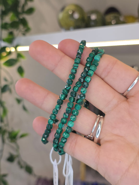 Facetted Malachite Bracelet 5mm