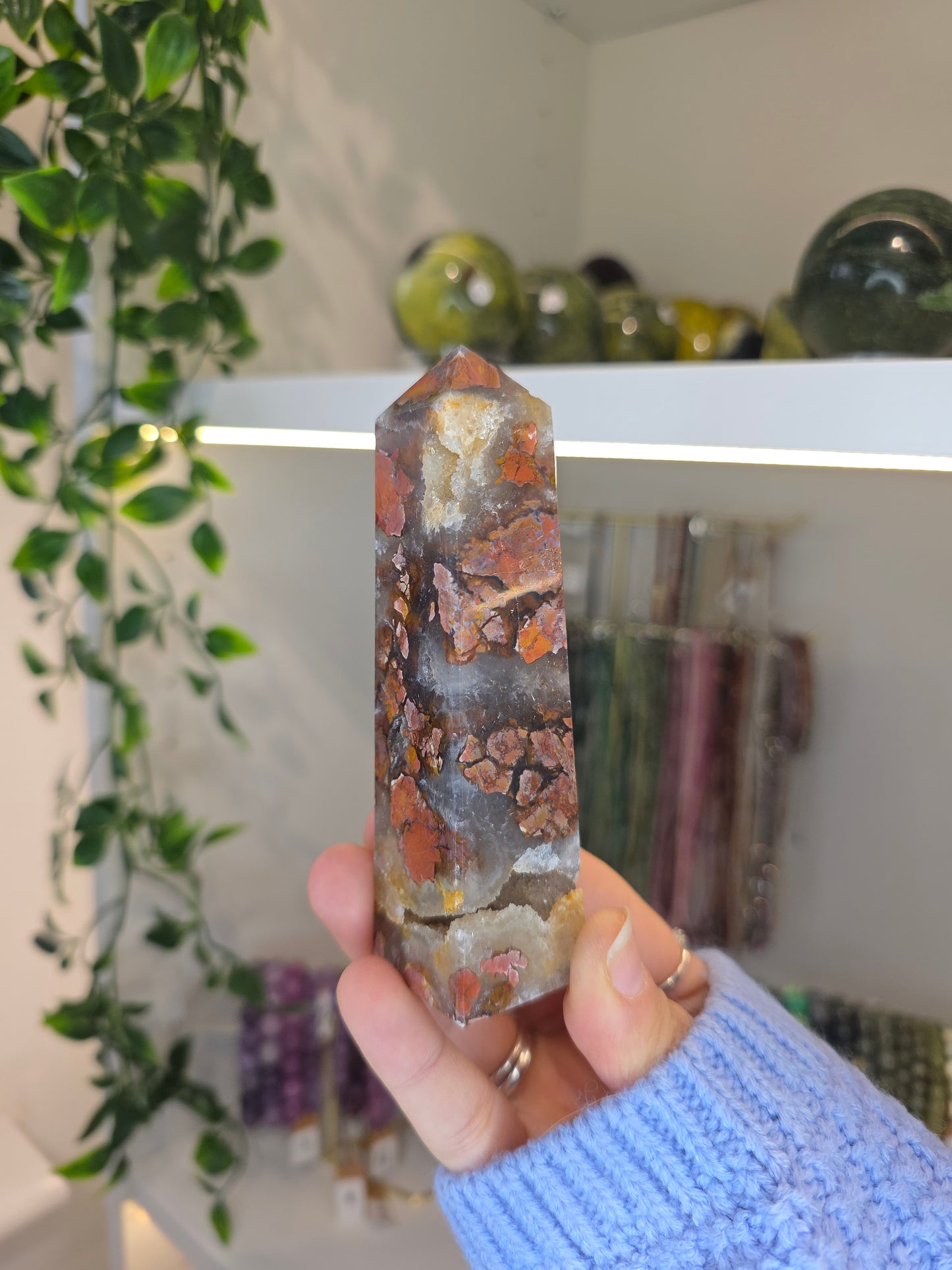 Indonesian Pink Brecciated Jasper Tower A