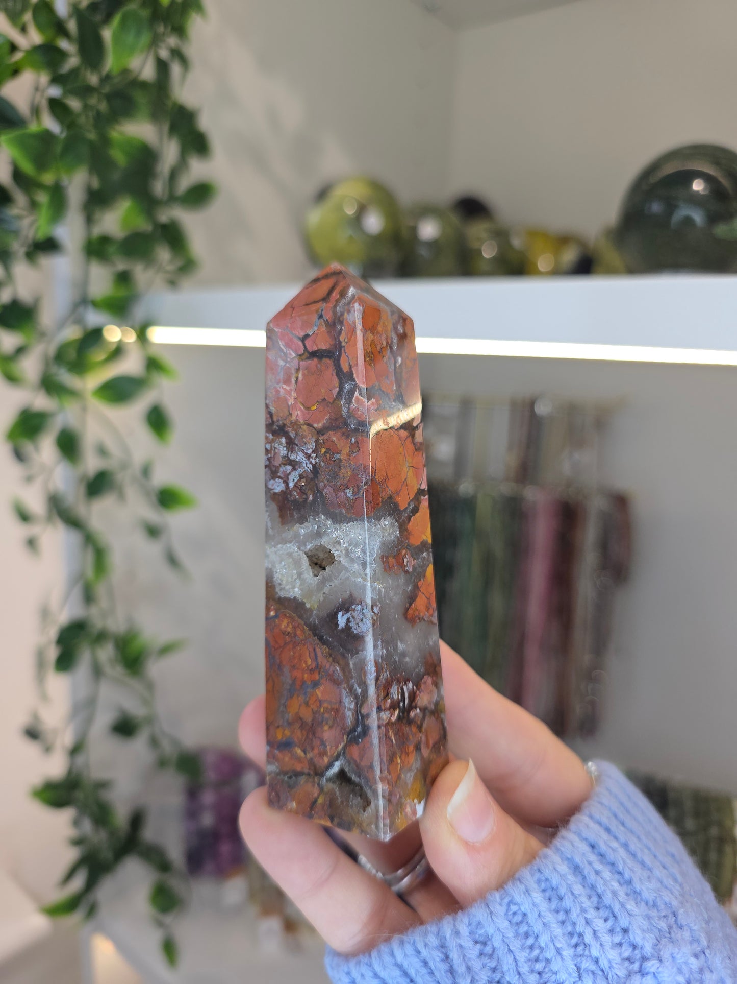 Indonesian Pink Brecciated Jasper Tower B