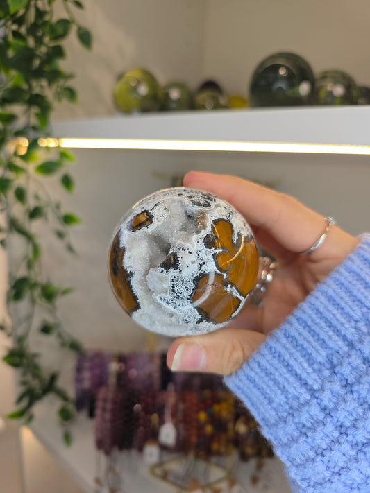 Indonesian Brecciated Jasper Sphere A