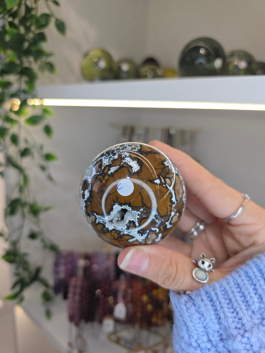 Indonesian Rare Blue Brecciated Jasper Sphere C