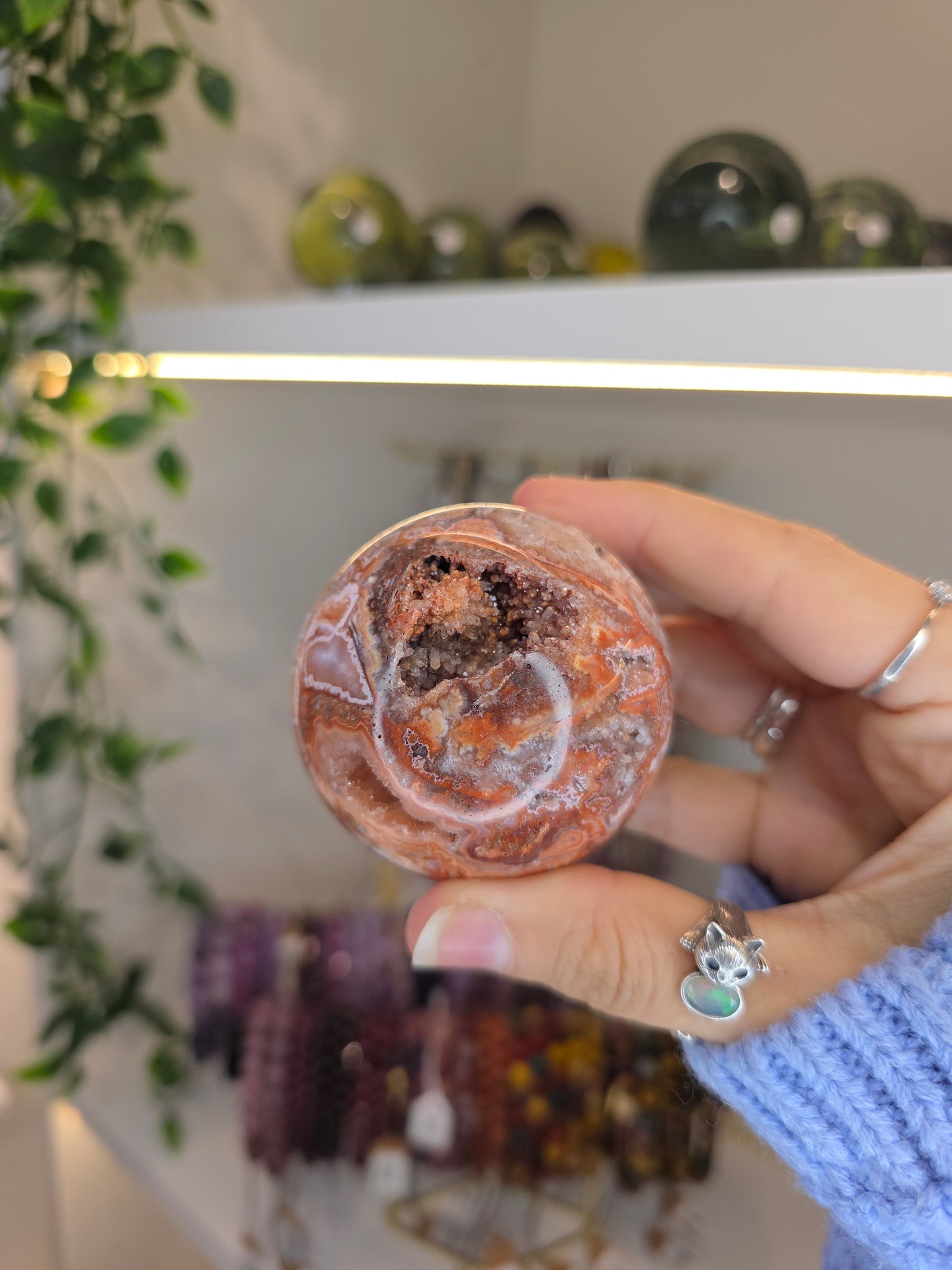 Various Indonesian Pink Crazy Lace Agate Spheres