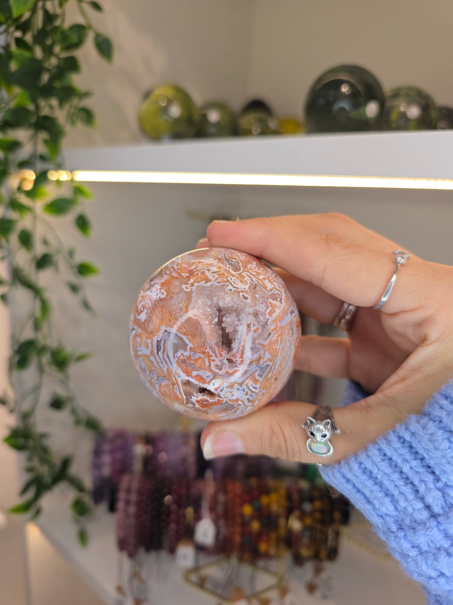 Various Indonesian Pink Crazy Lace Agate Spheres