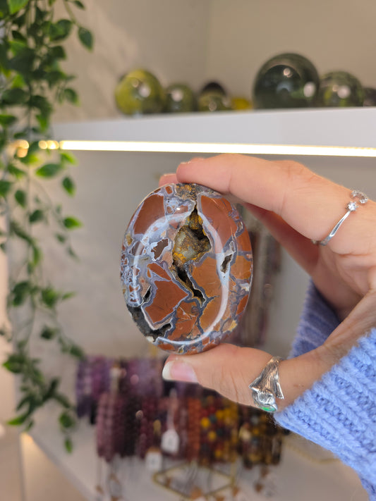 Indonesian Pink Brecciated Jasper Palm Stones