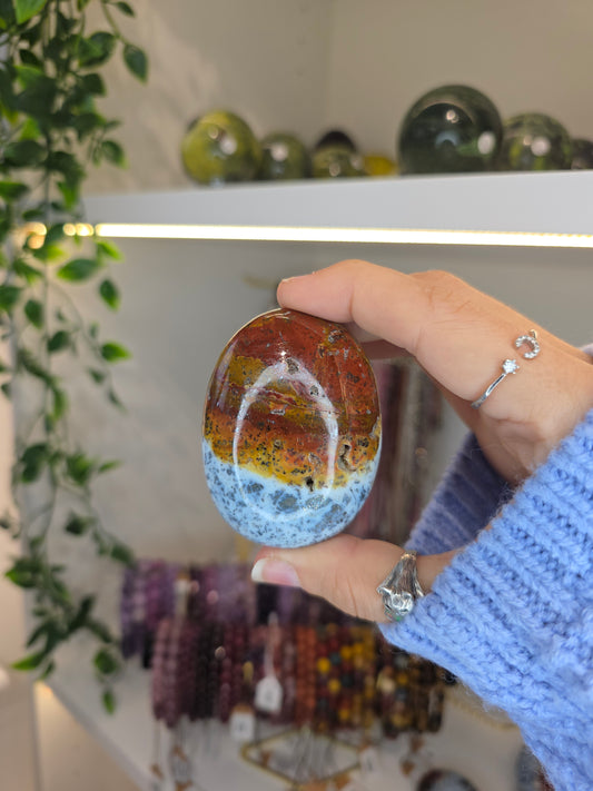 Indonesian Rare Multicolour Marcasite Palm Stones