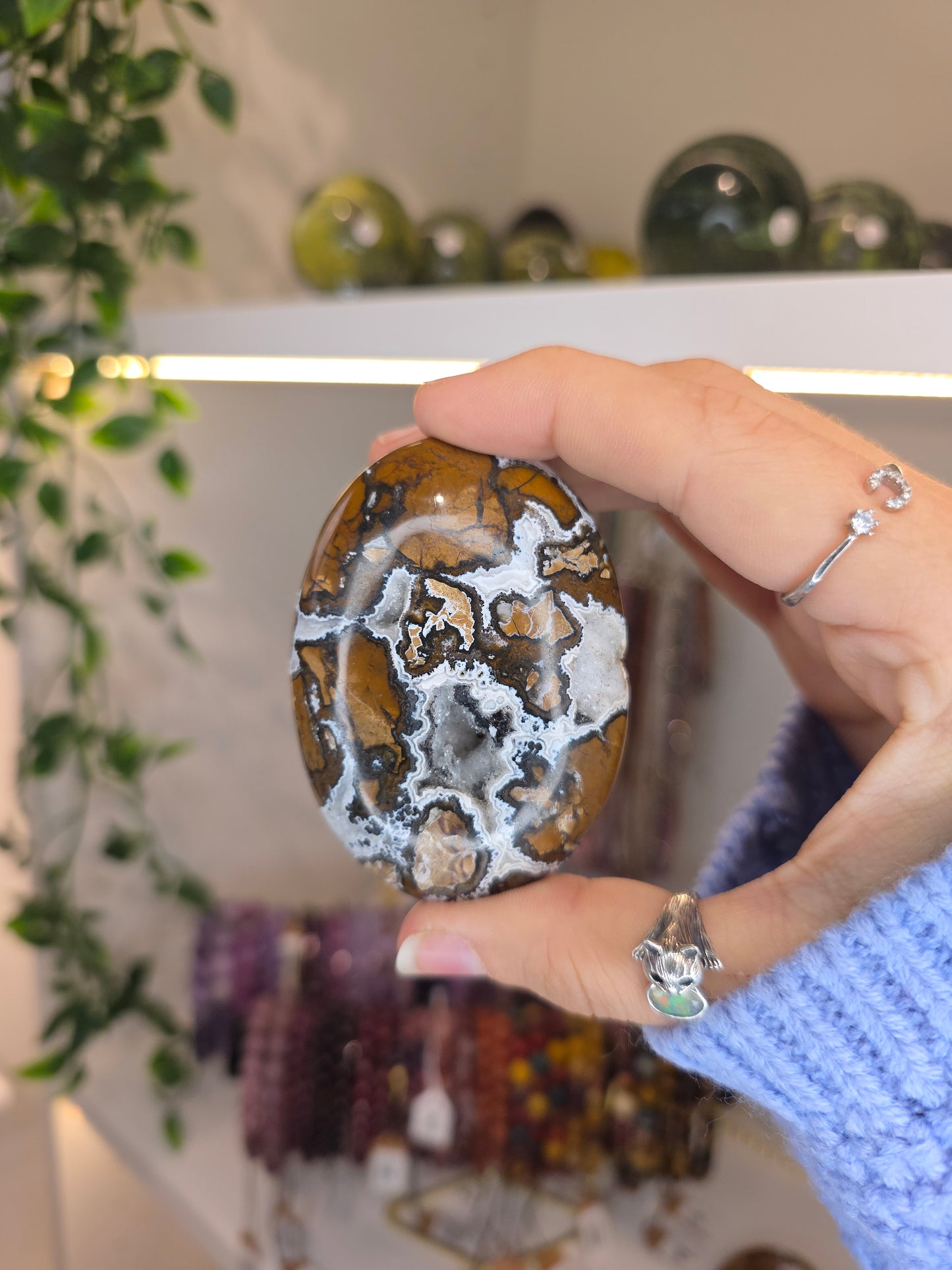 Indonesian Brecciated Jasper Palm Stones