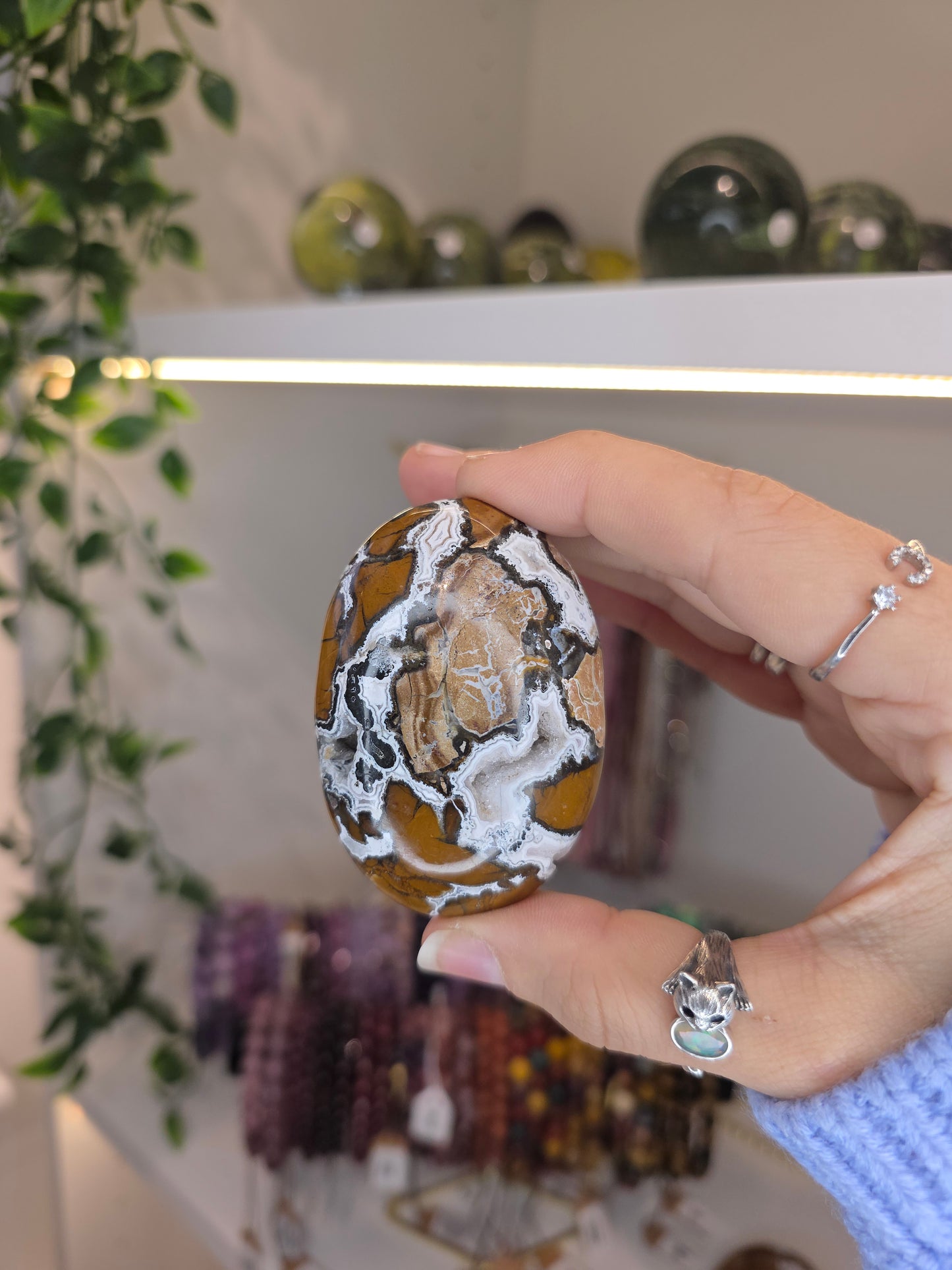 Indonesian Brecciated Jasper Palm Stones
