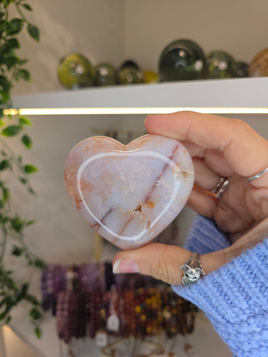 Indonesian Pink Carnelian Hearts