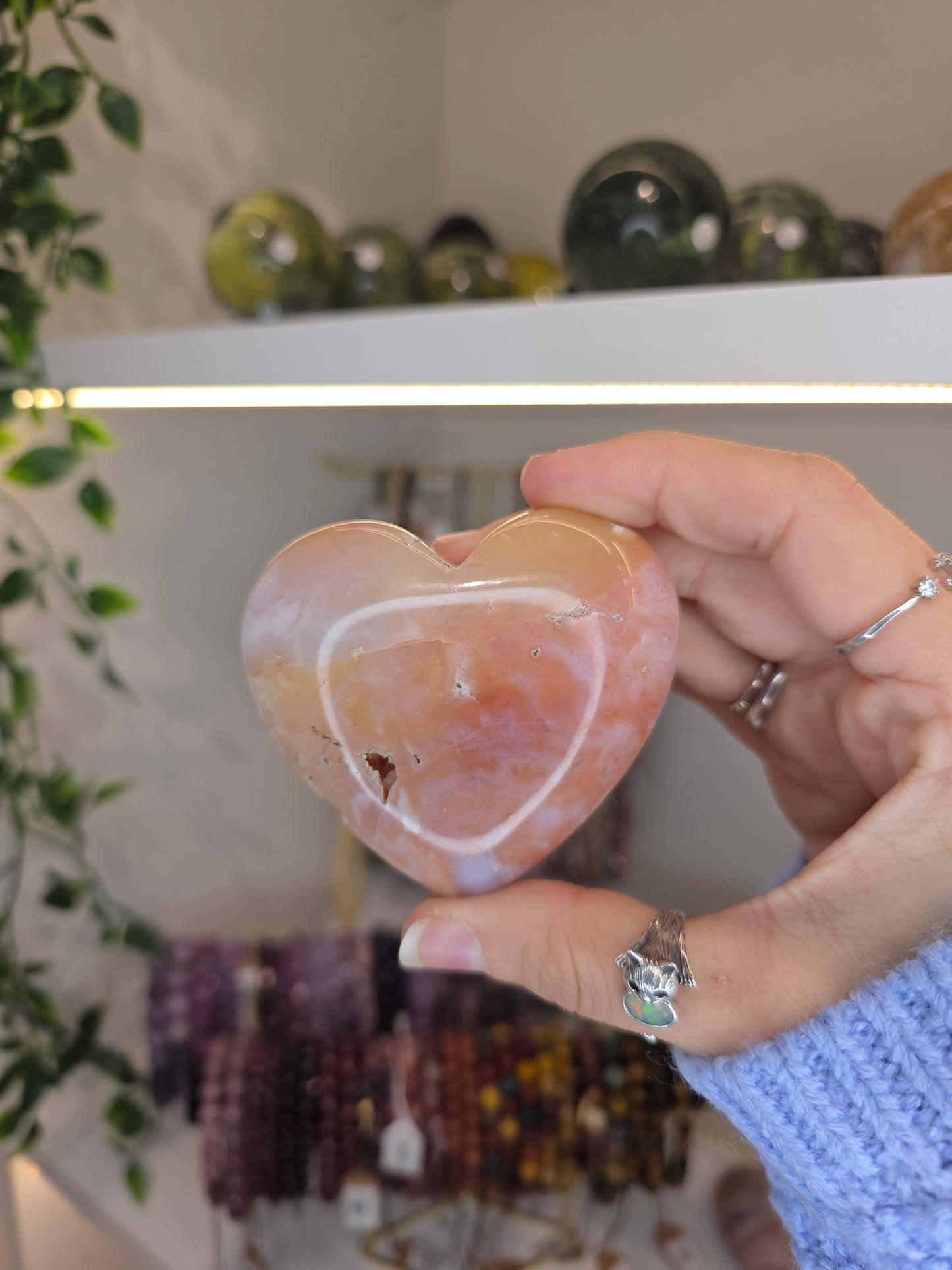 Indonesian Pink Carnelian Hearts