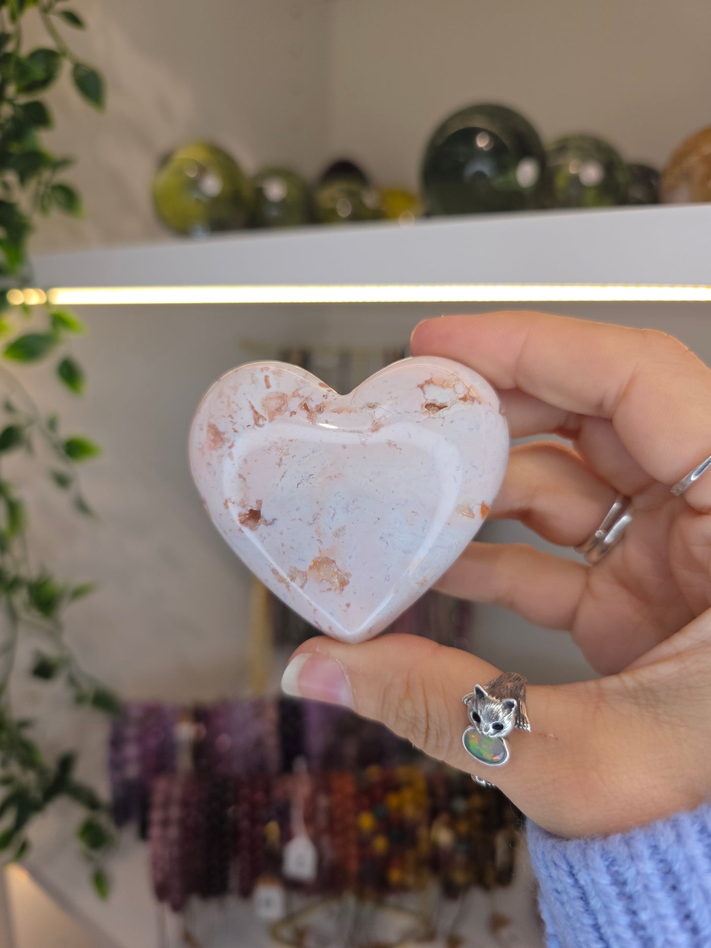 Indonesian Pink Carnelian Hearts