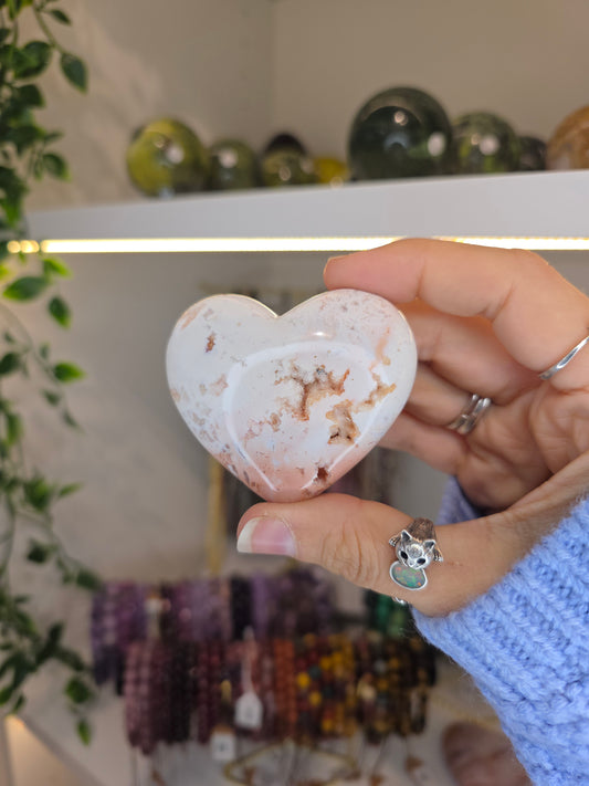 Indonesian Pink Carnelian Hearts