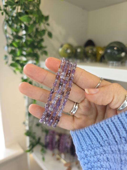 Facetted Garden Amethyst Bracelet 4mm