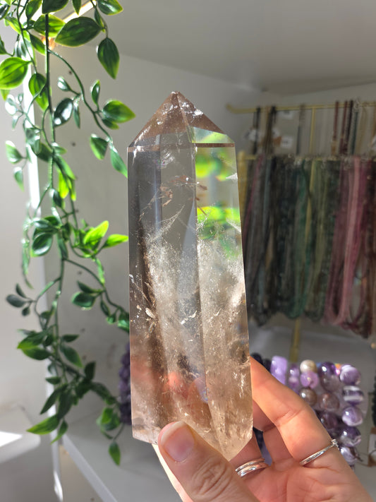Imperfect Natural Smokey Citrine Tower from Brazil A