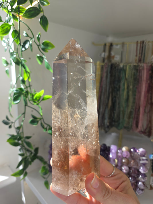 Imperfect Natural Smokey Citrine Tower from Brazil A