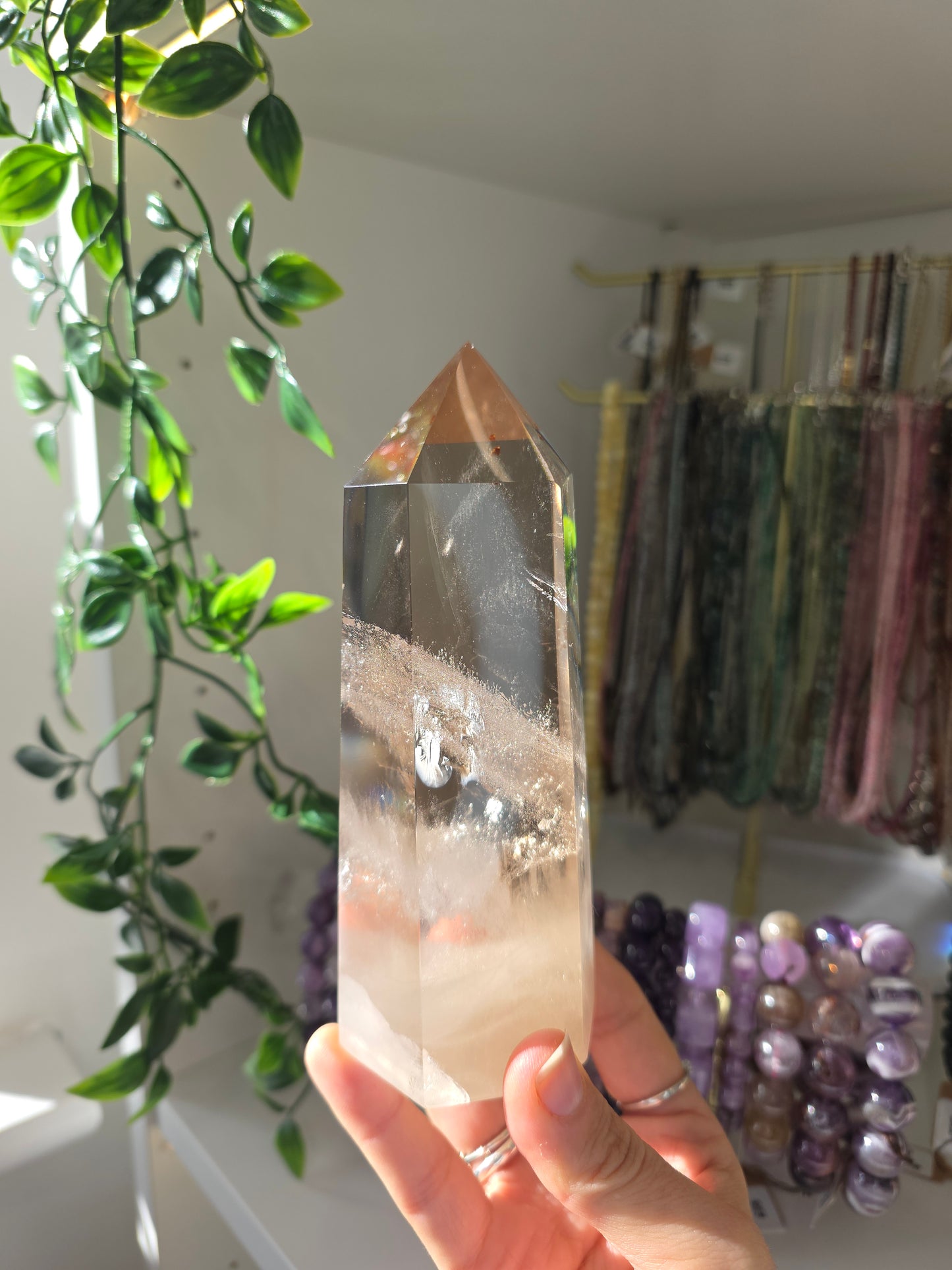 Natural Smokey Citrine Tower from Brazil B