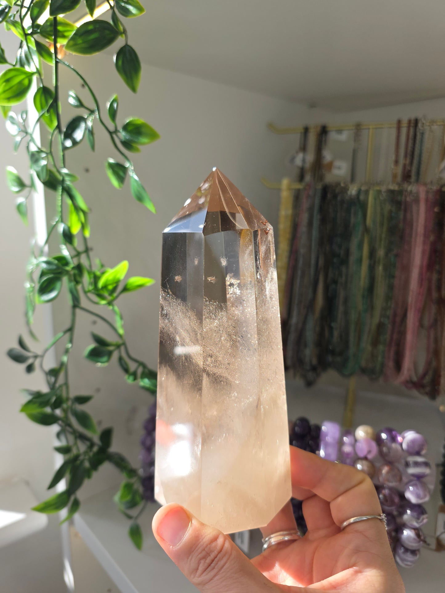 Natural Smokey Citrine Tower from Brazil B