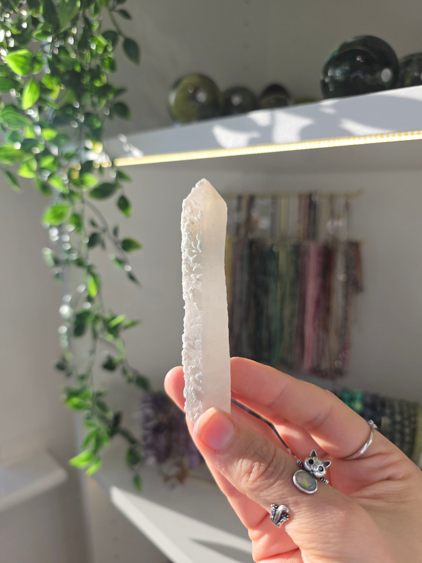 Candle Quartz with Calcite (some with Specular Hematite) from Inner Mongolia