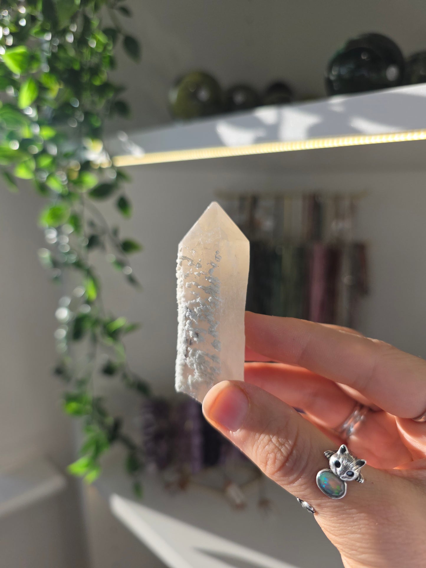 Candle Quartz with Calcite (some with Specular Hematite) from Inner Mongolia
