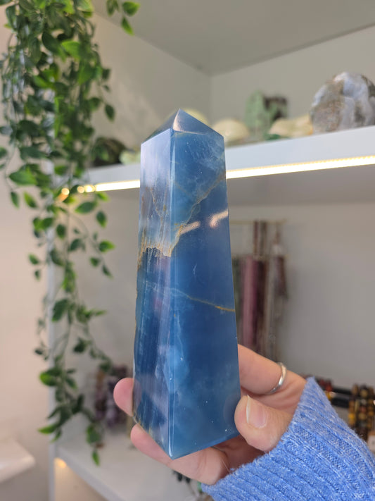 High Grade Blue Calcite (Blue Aquatine , Blue Onyx) Tower D from Argentina