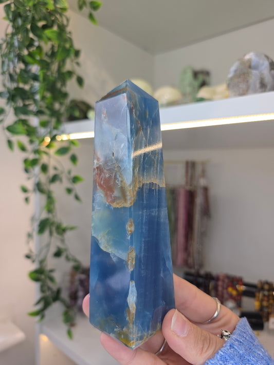 High Grade Blue Calcite (Blue Aquatine , Blue Onyx) Tower D from Argentina