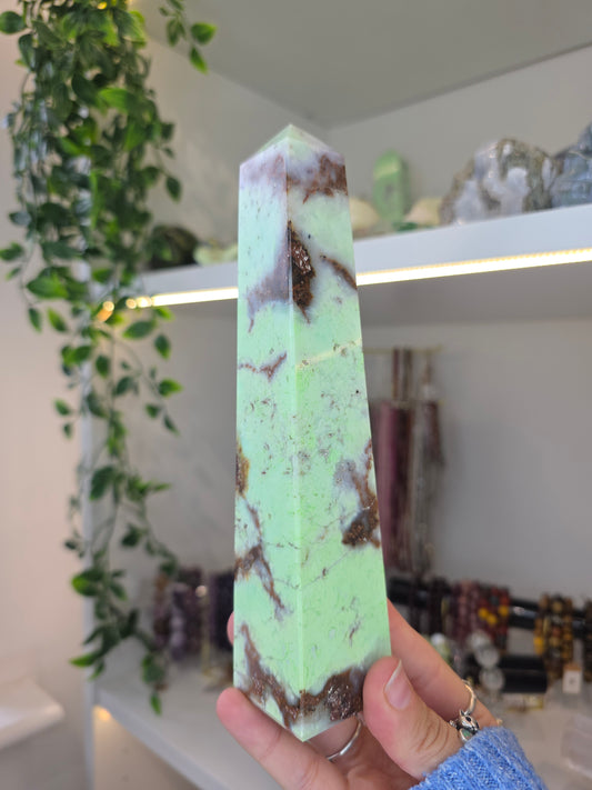 High Grade Australian Chrysoprase Statement Tower A